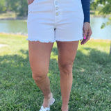 Christine HR A-line Short Fray Hem