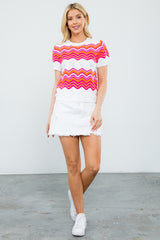 Short Sleeve Knit Top
