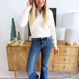 Half Zip Collared Pullover Sweater