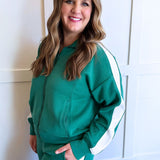 Modal Scuba Striping Zip Up Jacket