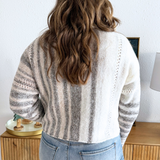 Contrast Trim Striped Sweater