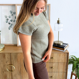 Short Sleeve Crewneck Sweater Tee