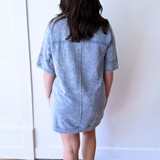 Oversized Washed Terry Dress - The 308 Boutique