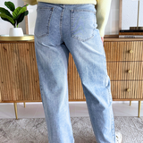 Loose Woven Barrel Jeans