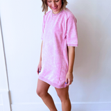 Oversized Washed Terry Dress - The 308 Boutique