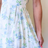 Flutter Sleeve Floral Print Midi Dress
