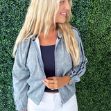 Denim Jacket Bomber Hoodie