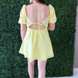 Square Neck Broderie Tie Back Dress