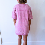Oversized Washed Terry Dress - The 308 Boutique