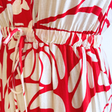 Floral Geometric Tiered Maxi Dress