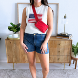 American Flag Sleeveless Top