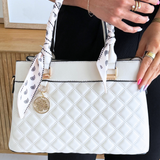 Quilted Square Handbag w/ Handkerchief