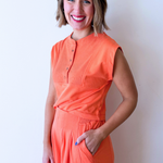 Buttoned Placket Knit Summer Top - The 308 Boutique
