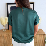 Shirred Short Sleeve Blouse