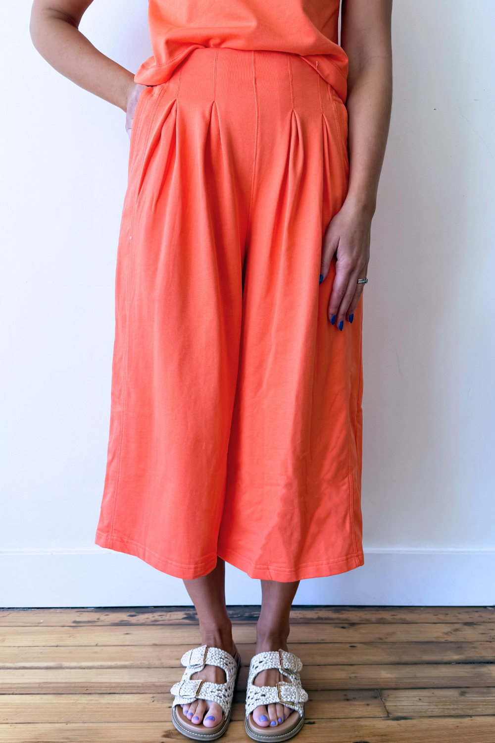 Flowy Front Pleated Pants - The 308 Boutique