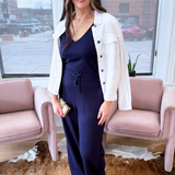 Sleeveless Tie Waist Jumpsuit