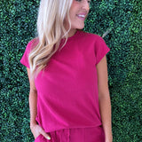 Offset French Terry Core Comfort Top