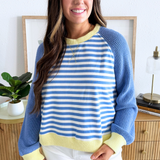 Stripe Pullover w/ Sweater Sleeves