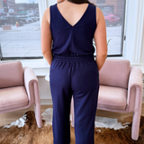 Sleeveless Tie Waist Jumpsuit