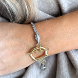 Polished Wheat Chain Toggle Bracelet