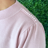 Crewneck Bead Detail Sweater