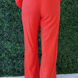 Drawstring Wide Leg Pants