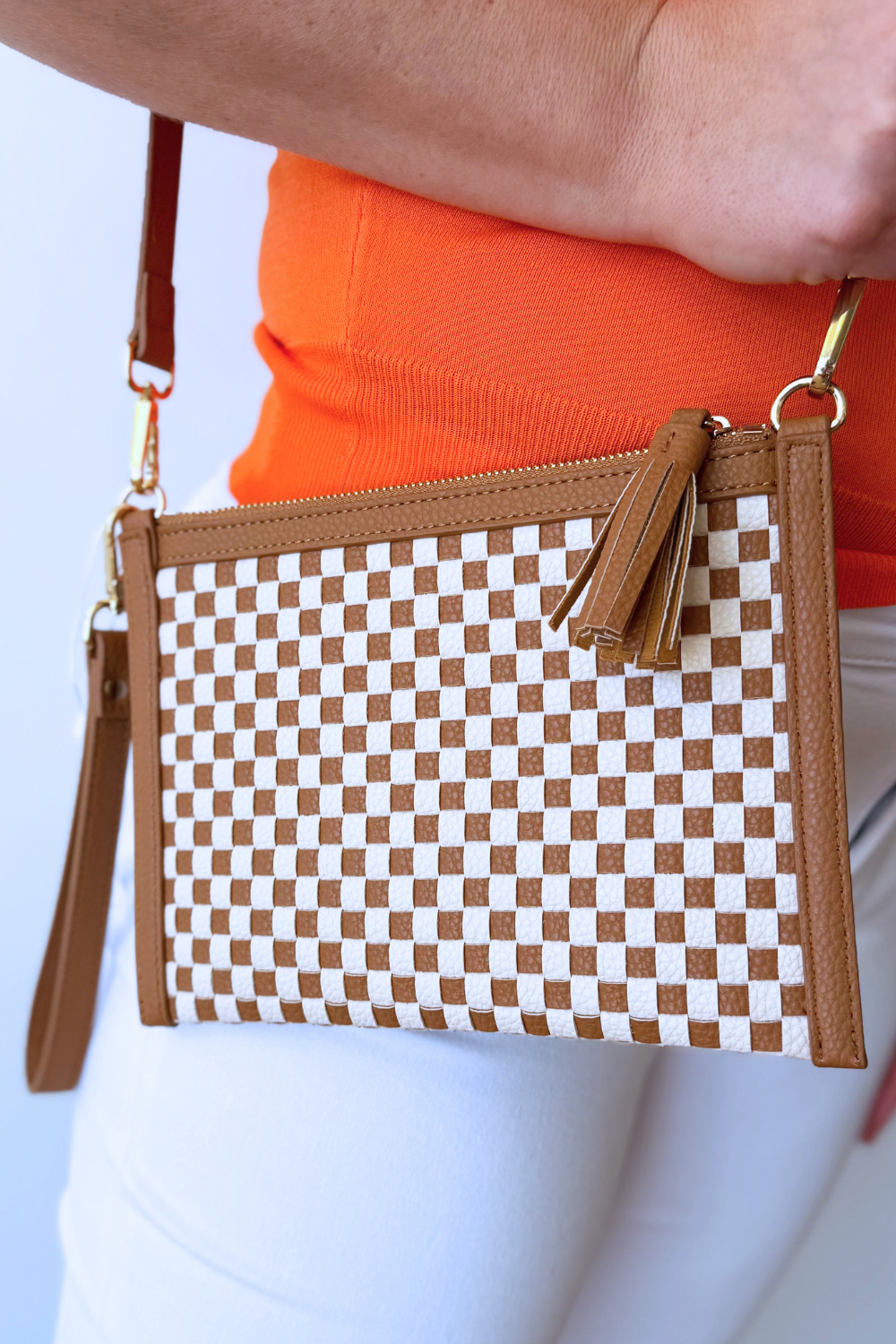 Veda Woven Crossbody and Clutch Bag - The 308 Boutique
