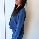 Delphine Knit Denim Sweatshirt