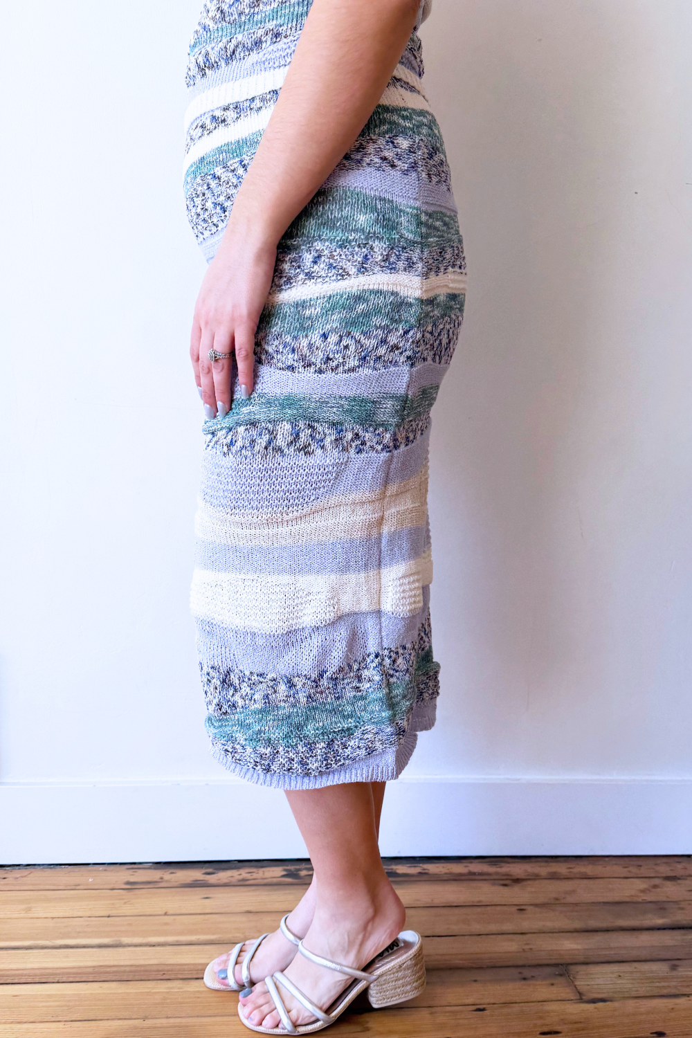 Multistripe Sweater Skirt - The 308 Boutique