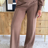 Elastic Waist Pintuck Pants