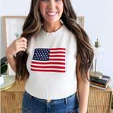 American Flag Sleeveless Top