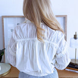 Shirring Detail Zip Up Jacket