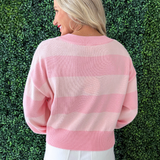 V-Neck Stripe Sweater