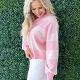 V-Neck Stripe Sweater