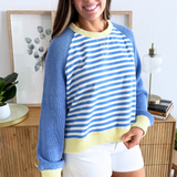 Stripe Pullover w/ Sweater Sleeves