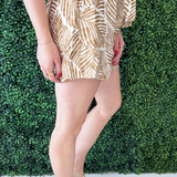 Tie Waist Printed Shorts