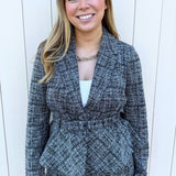 Belted Peplum Blazer