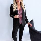 Blazer with Button Sleeve