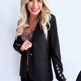 Blazer with Button Sleeve