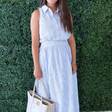 Collared Sleeveless Maxi Dress