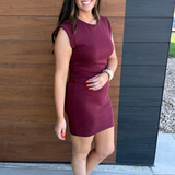 Cinched Waist Sleeveless Dress