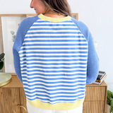 Stripe Pullover w/ Sweater Sleeves