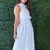 Collared Sleeveless Maxi Dress