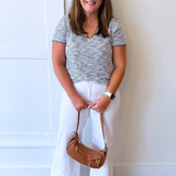 Stripe Knit Scoop Neck Top