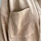 All Day Cropped Suede Jacket