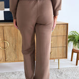 Elastic Waist Pintuck Pants