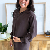 Brushed Modal Cozy Quarter-Zip Sweatshirt