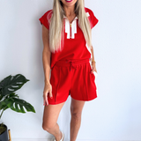 Drawstring Waist Casual Shorts