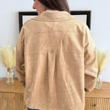 All Day Cropped Suede Jacket