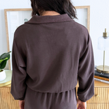 Brushed Modal Cozy Quarter-Zip Sweatshirt